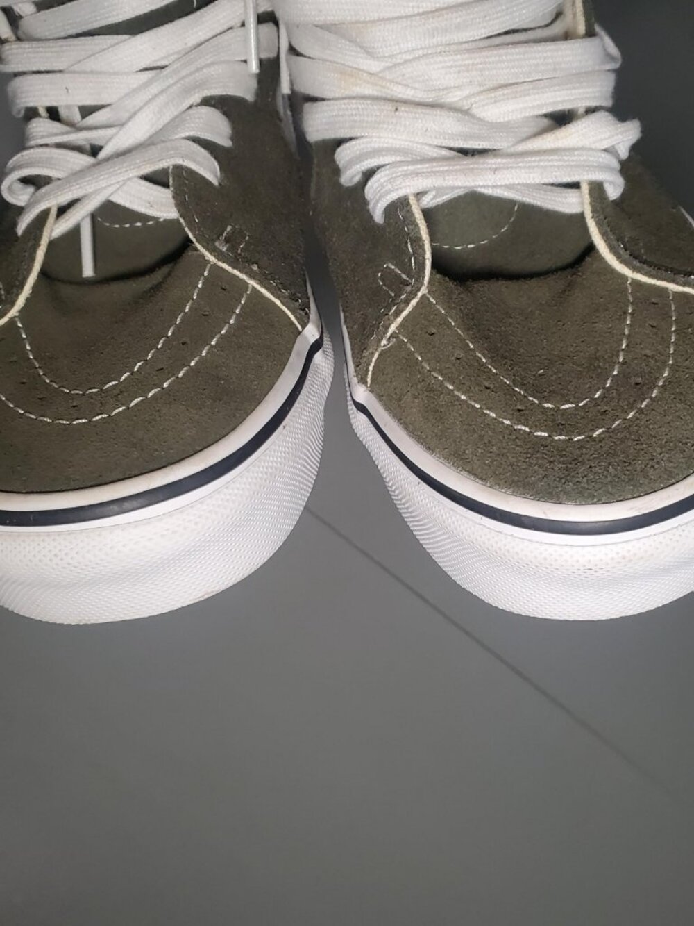 Vans Sk8-Hi Olive Suede/Floral Botanical Sz 9.5mens/11 womens - shipping incl - Picture 16 of 16